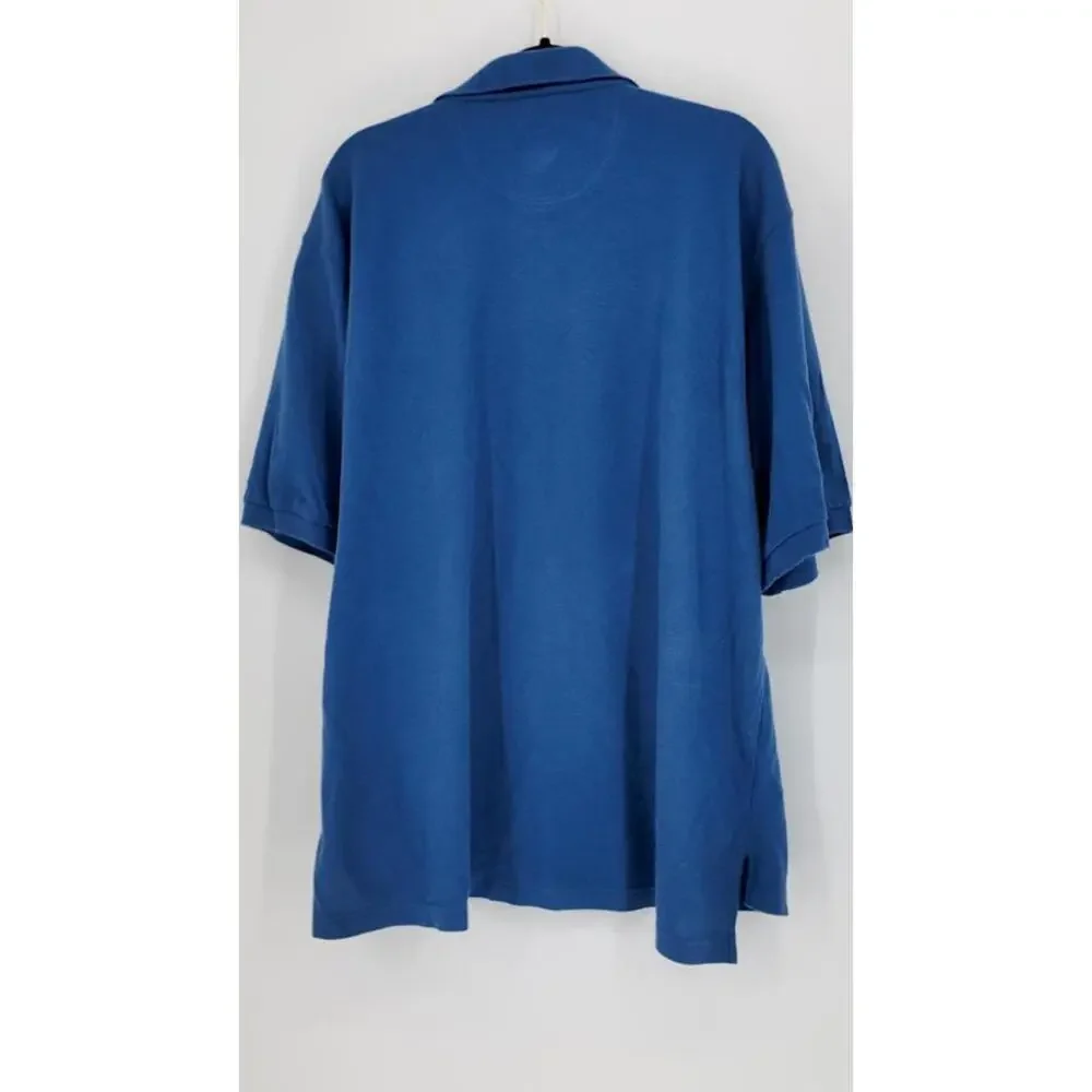 Adidas Men's Polo‎ Shirt Blue Size XLarge Cotton Breathable Athletic Casual